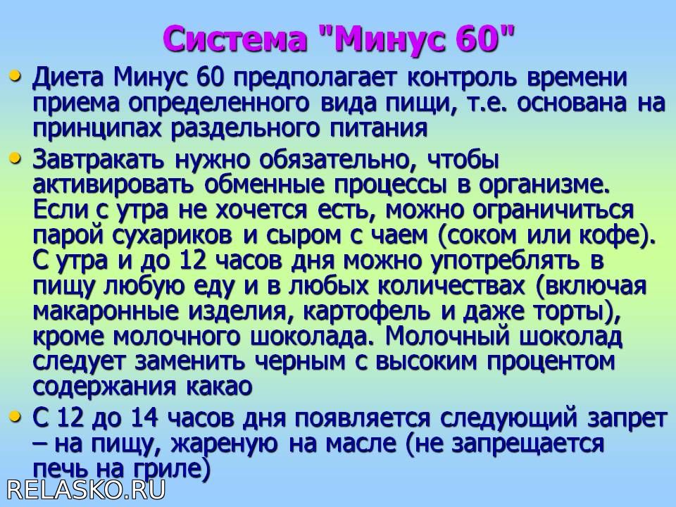 Диета Екатерина Мириманова Минус 60 Отзывы