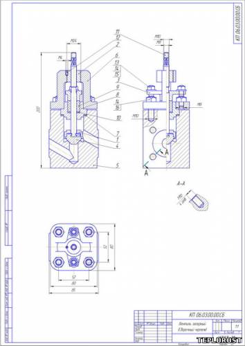 Sborochnij chertezh ventilya autocad