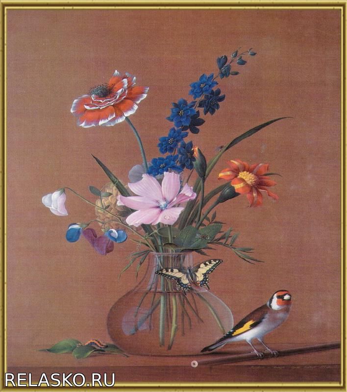 Сочинение по картине Толстого Букет цветов, бабочка и птичка Школа и .