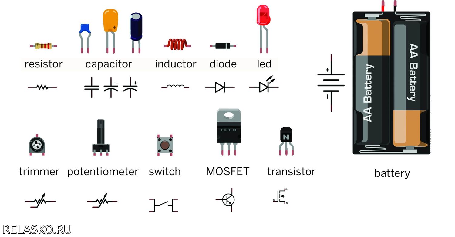Диод транзистор конденсатор резистор