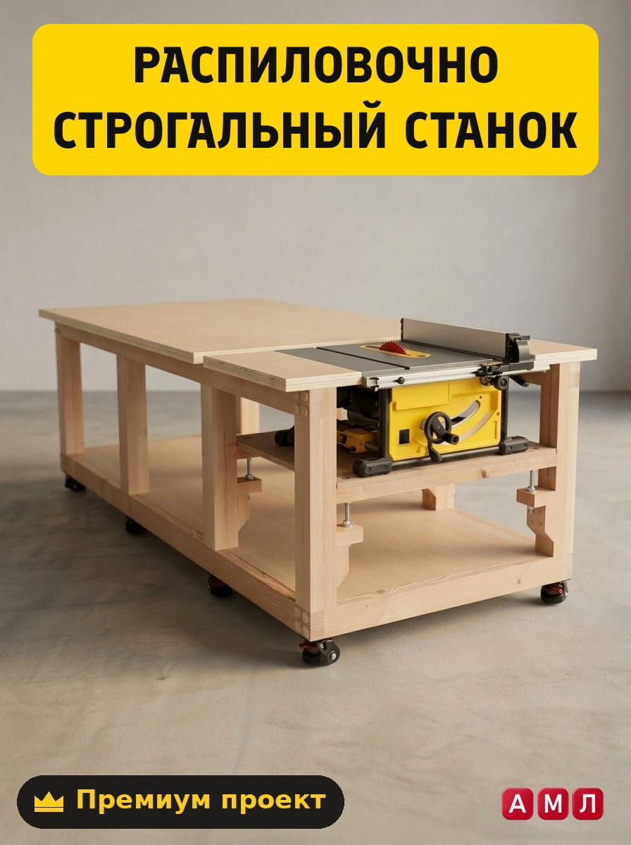 Стол для распиловочно строгального станка 200 см своими руками чертеж