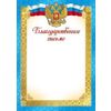 Благодарственное письмо с Российской символикой