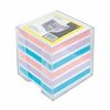 Подставка для блок-кубиков с цветным блоком 9х9 см, прозрачная, арт. NGB4-909090