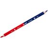 Карандаш двухцветный, синий-красный, утолщенный, трехгранный