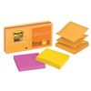 Стикеры Post-it Super Sticky 76x76 мм, Z-сложения, 3 цвета, неоновые, 6 блоков по 90 листов