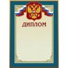 Диплом (голубая рамка, герб, триколор), 10 штук