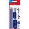 Набор с карандашами Grip 2001, 6 предметов, синий цвет