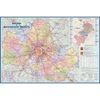 Настенная административная карта Москвы и Московской области, 120x80 см, 1:350000