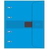 Бизнес-тетрадь со сменным блоком, на кольцах, А5, 120 листов, клетка, цвет обложки голубой