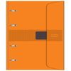 Бизнес-тетрадь со сменным блоком, на кольцах, А5, 120 листов, клетка, цвет обложки оранжевый