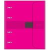 Бизнес-тетрадь со сменным блоком, на кольцах, А5, 120 листов, клетка, цвет обложки розовый